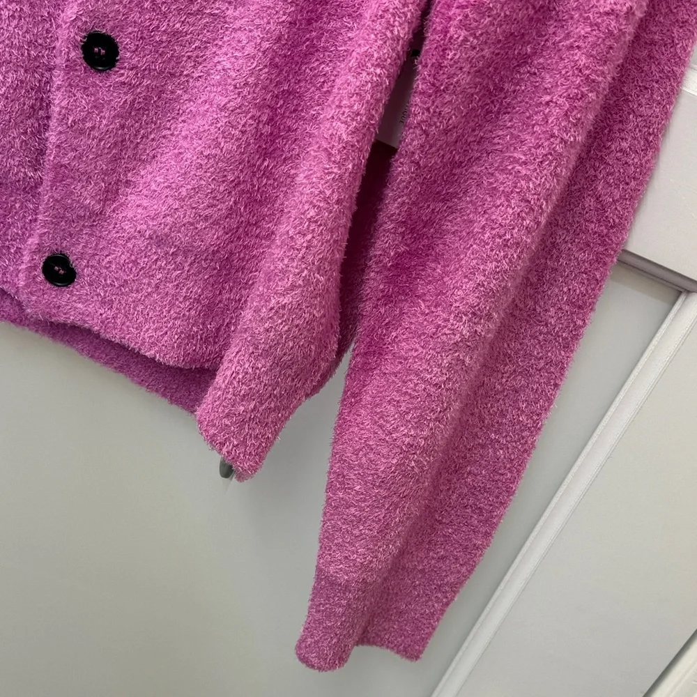 Zenana Vibrant Pink Brushed Soft Sweater – Cozy Blanket-Soft Knit, Chic - Picture 5 of 7